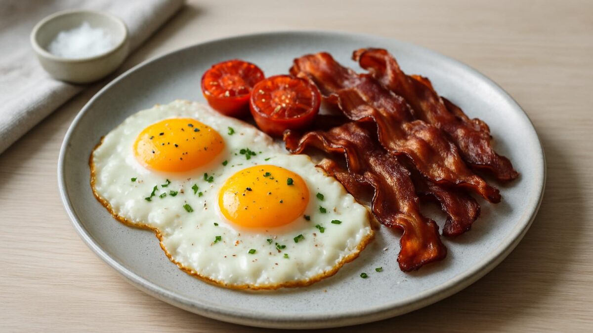 Ägg och bacon – en snabb frukost som gör dagen ljus och enkel.