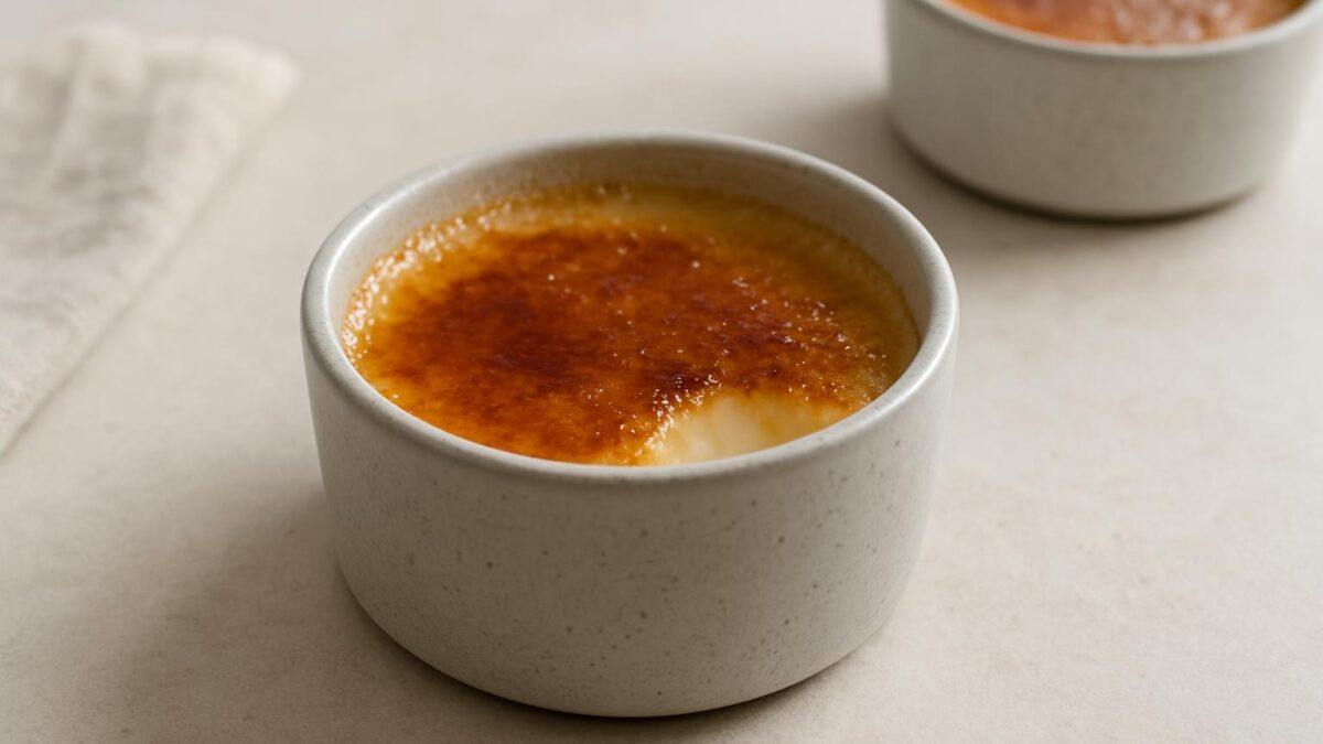 Crème brûlée, den perfekta avslutningen på en mysig middag.