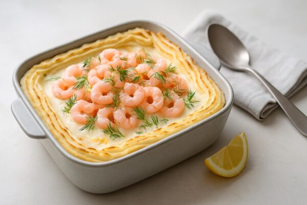 Fiskgratäng med räkor