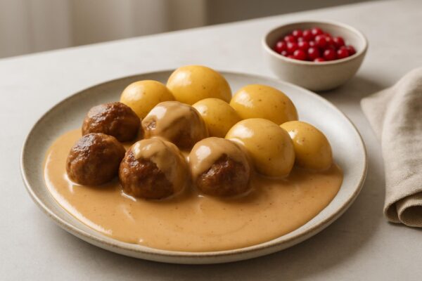 Gräddsås till köttbullar