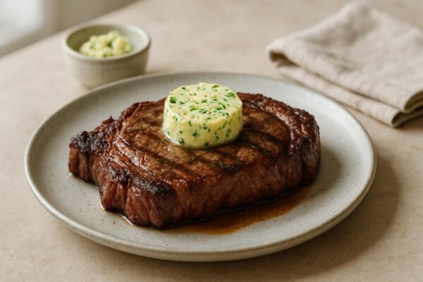 Grillad entrecôte med kryddsmör