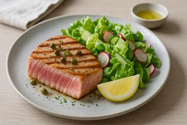 Grillad tonfisk med sallad