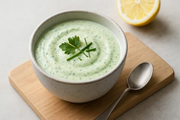 Grön örtdressing