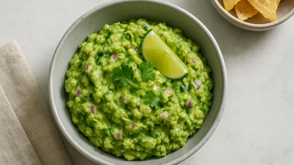Guacamole, den perfekta snackstunden för lata kvällar utomhus