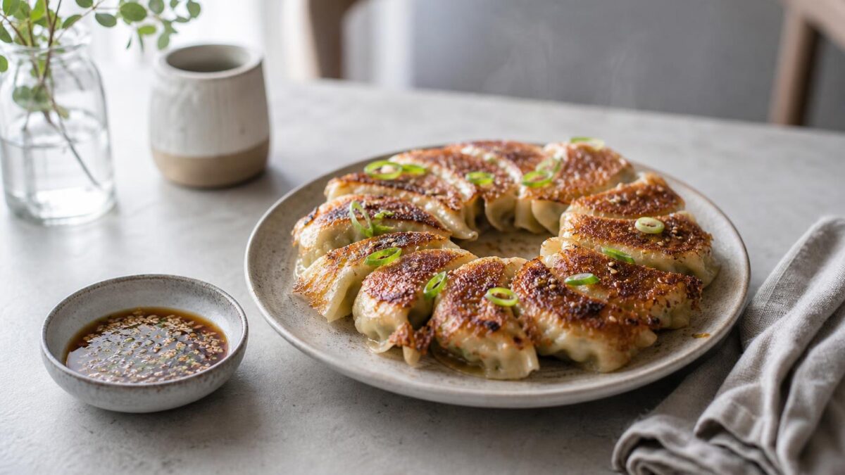 Gyoza – japanska dumplings med krispig botten den perfekta sommarlunchen för alla
