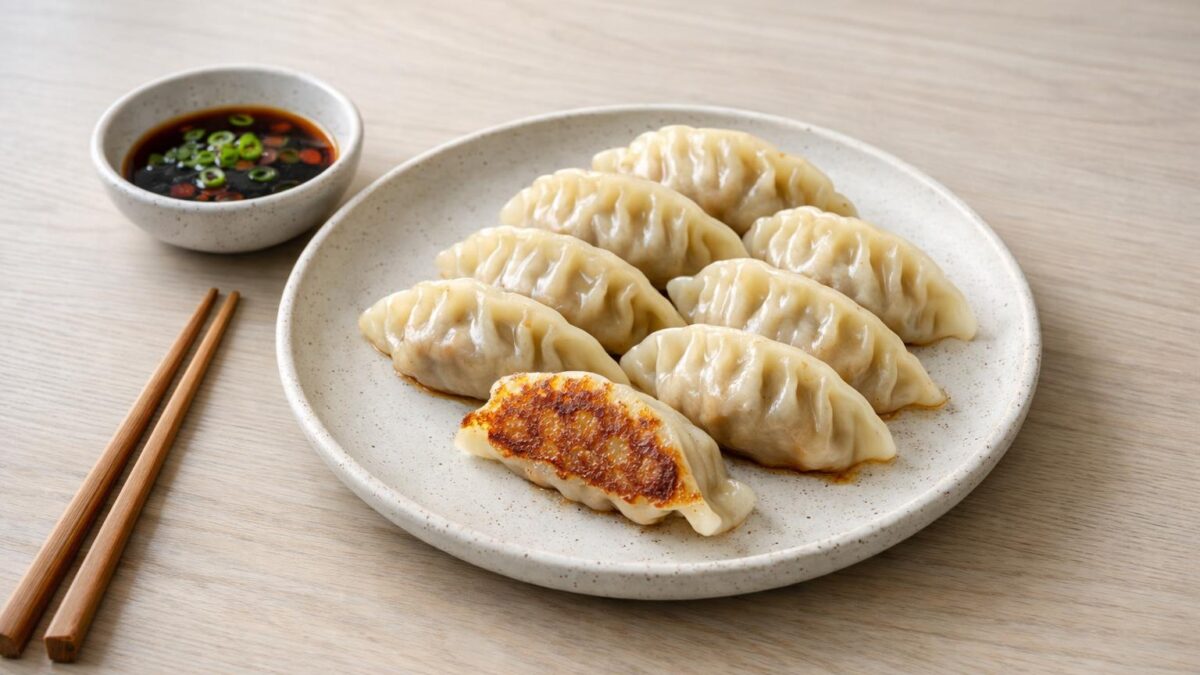 Gyoza (japanska dumplings) gör vardagen festlig med saftiga fyllningar och krispig botten.