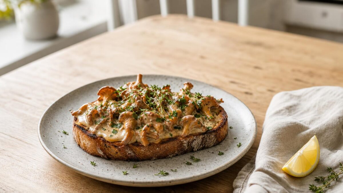 Kantarelltoast – den perfekta lunchen för sköna höstdagar.