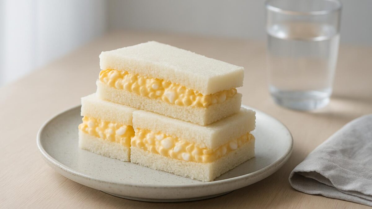 Kewpie äggsandwich är en perfekt lunch för lata dagar.