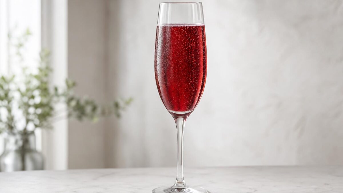 Kir Royale en rubinfärgad aperitif som gör varje stund elegant och festlig.