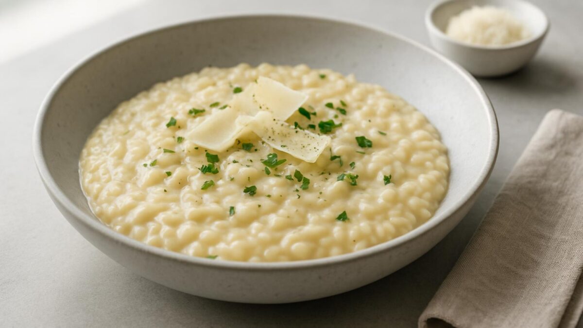 Klassisk risotto – len krämig tröst till vardagen, och helgens känsla hemma idag.