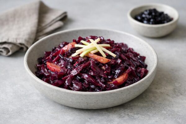 Klassisk rödkål med äpple