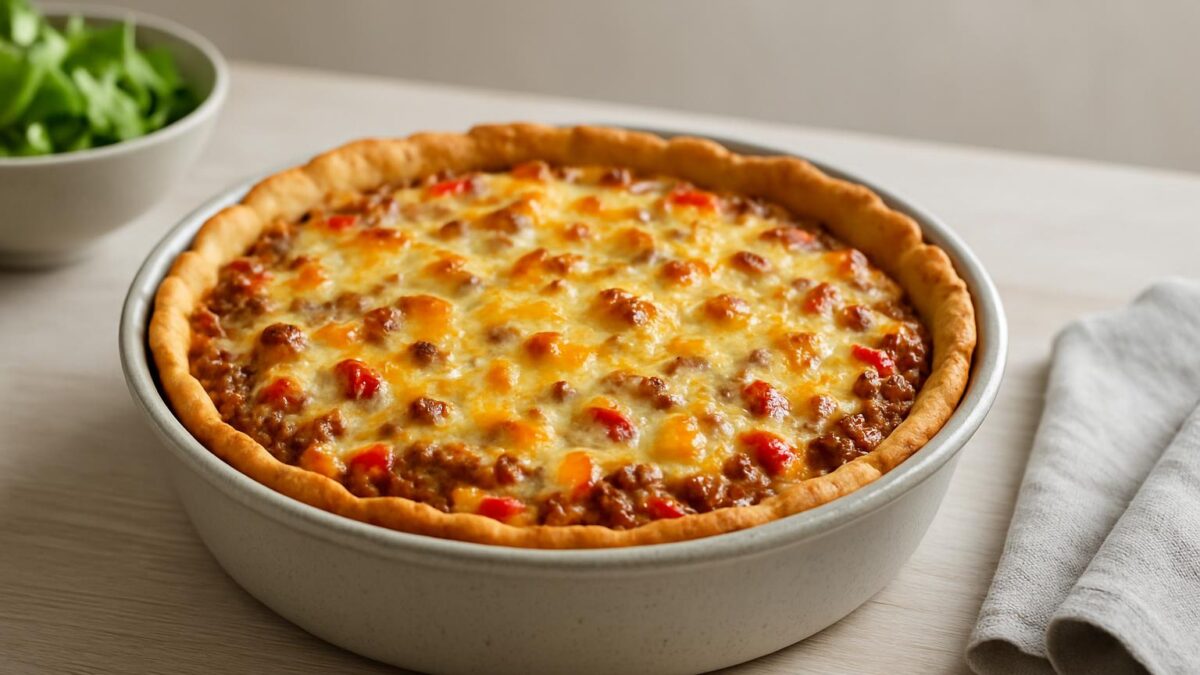 Köttfärspaj med paprika den perfekta vardagsmiddagen som värmer själen och magen hemma.