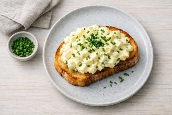 Krämig äggsallad med gräslök