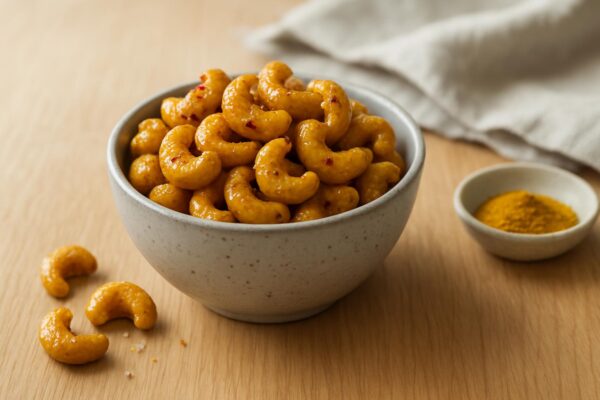 Kryddade cashewnötter med curry