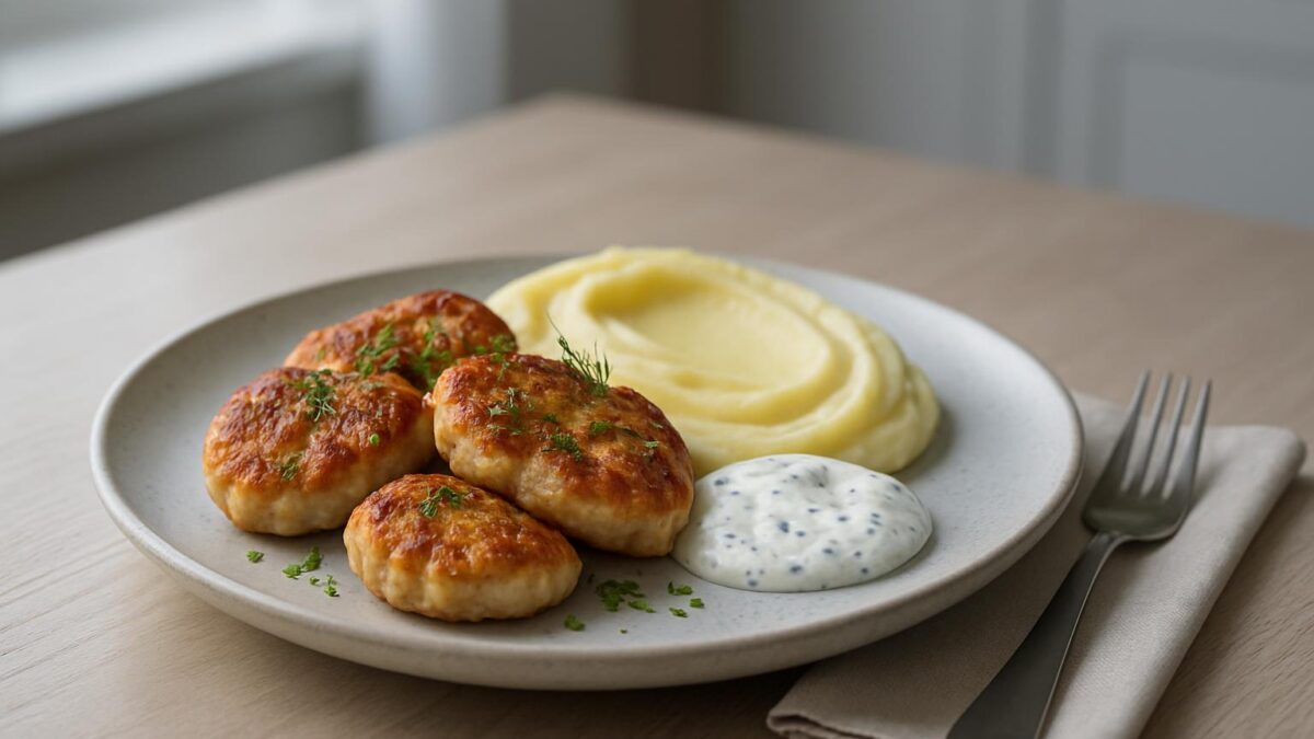 Kycklingfärsbiffar den perfekta vardagsmiddagen för hela familjen hemma tillsammans.