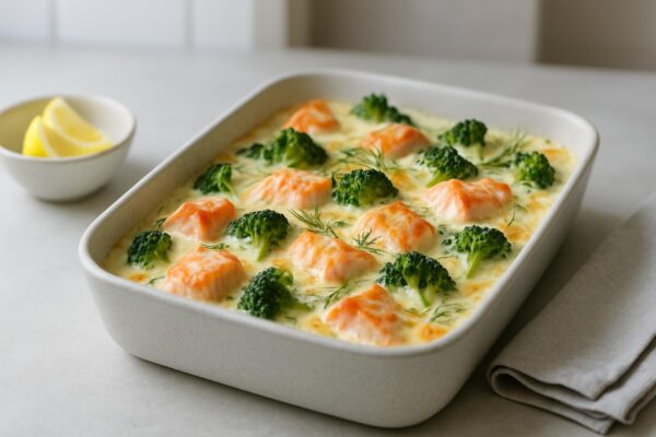 Lax- och broccoligratäng