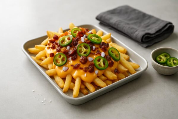 Loaded fries med ost