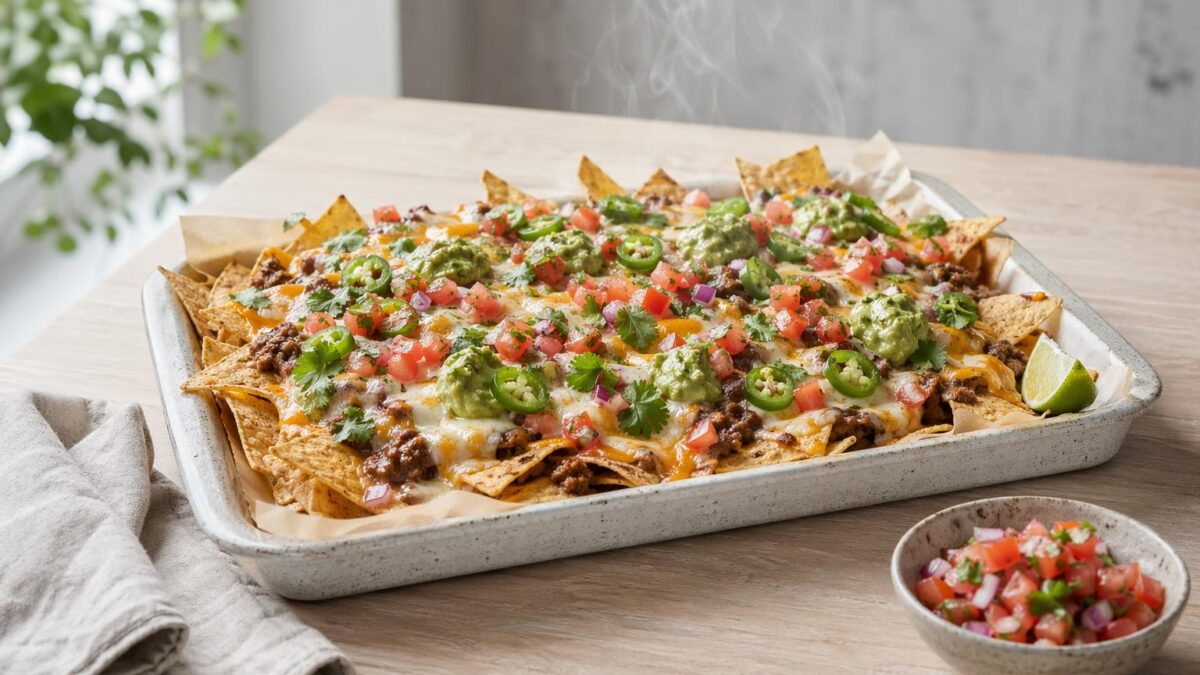 Nachos supreme perfekt for fredagsmys och dela glädje med vanner.