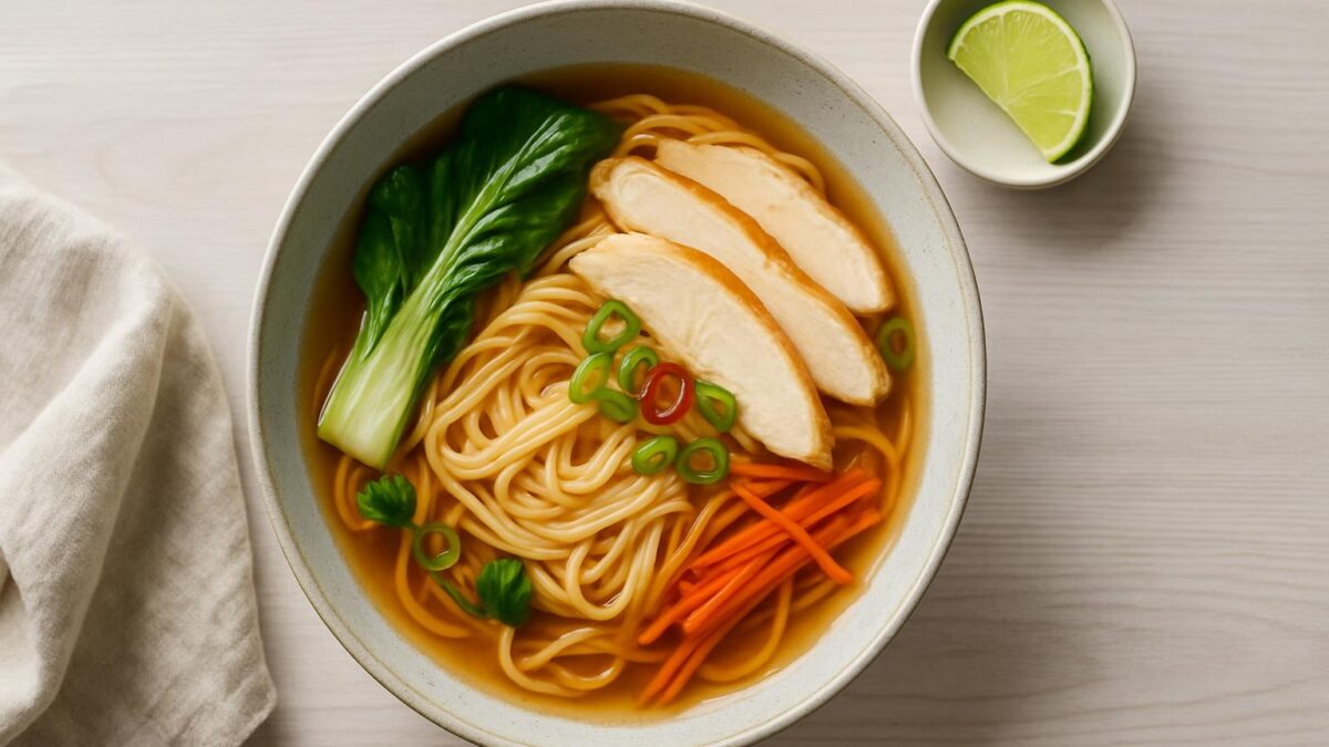 Nudelsoppa med kyckling – en värmande lunch för lata dagar.