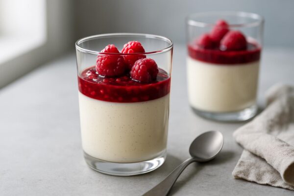 Pannacotta med hallon