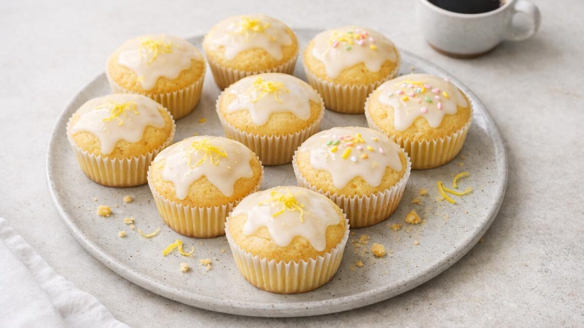 Påskmuffins med citron och vanilj, den perfekta fikastunden under påskhelgen för alla.