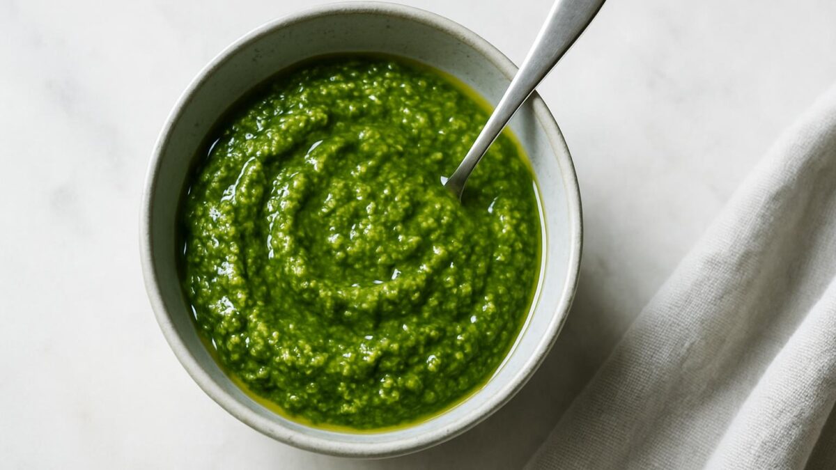 Pestosås den perfekta lunchen för lata sommardagar.