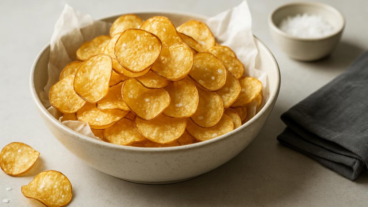 Potatischips Den perfekta helgen med krispiga, salta chips för mysiga stunder.