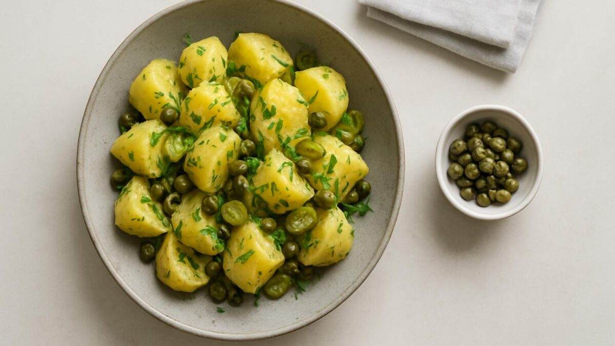 Potatissallad med senapsdressing fräsch sommarklassiker som väcker grillglädje och picknickdrömmar