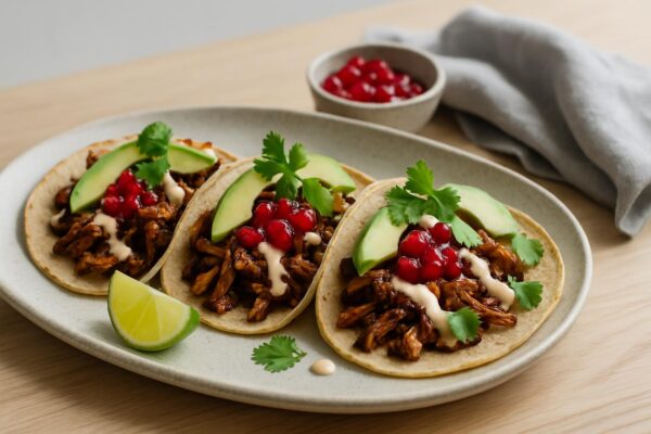 Pulled svamp-tacos med lingon och chipotle