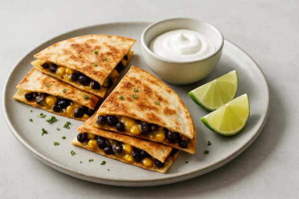 Quesadillas med ost och bönor