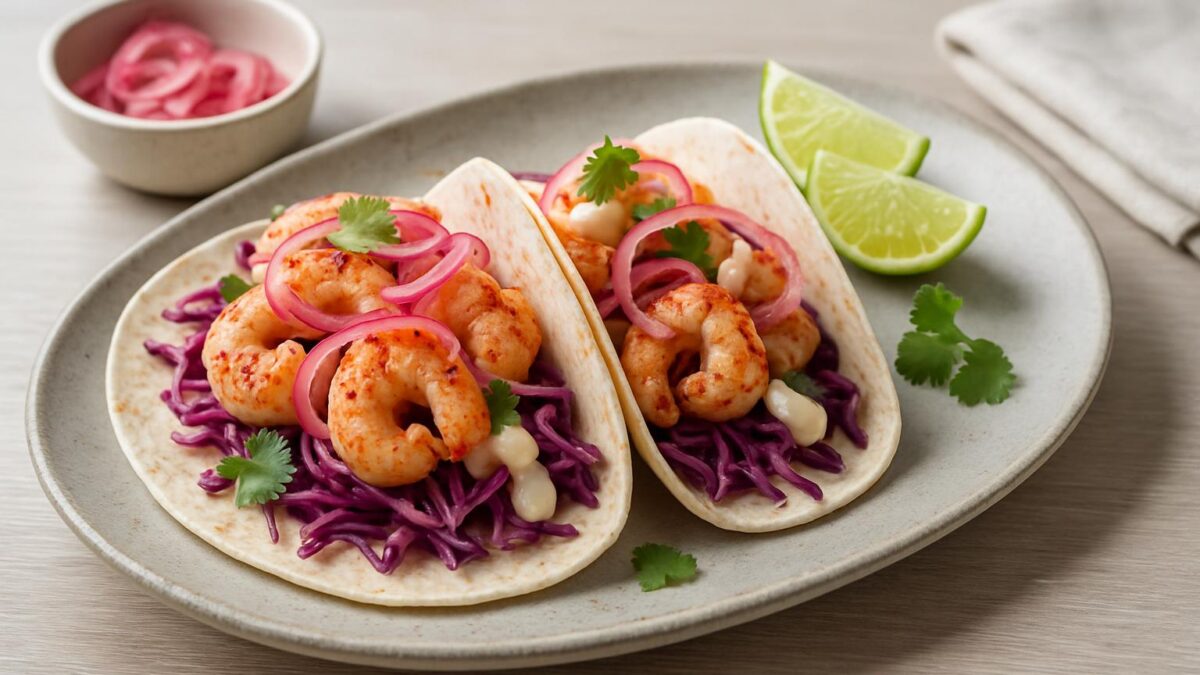 Räktacos skapar en fräsch sommarkvällsstämning för helgens njutning.