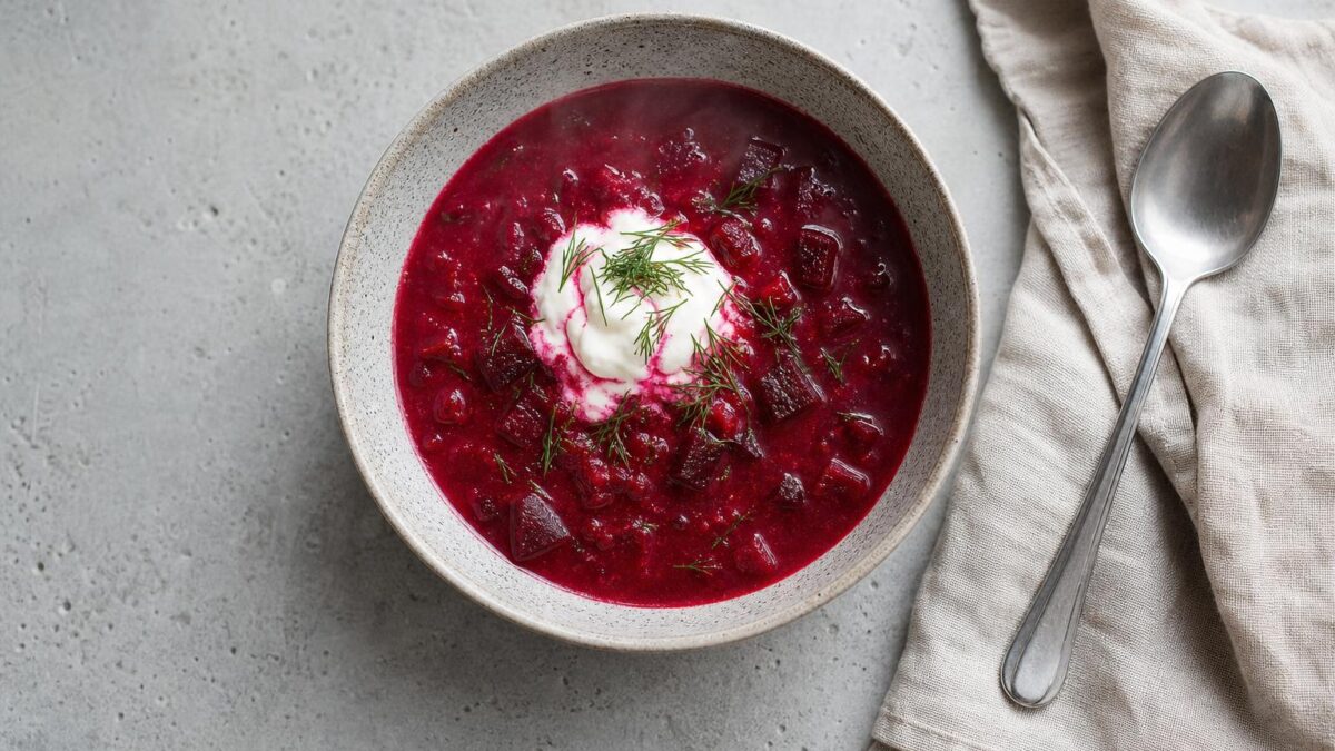 Rödbetssoppa den perfekta lunchen för lata sommardagar