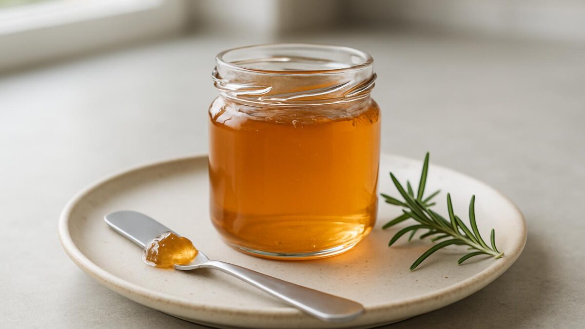 Rosmarin- och äppelgelé – fräsch harmoni som gör varje måltid minnesvärd.