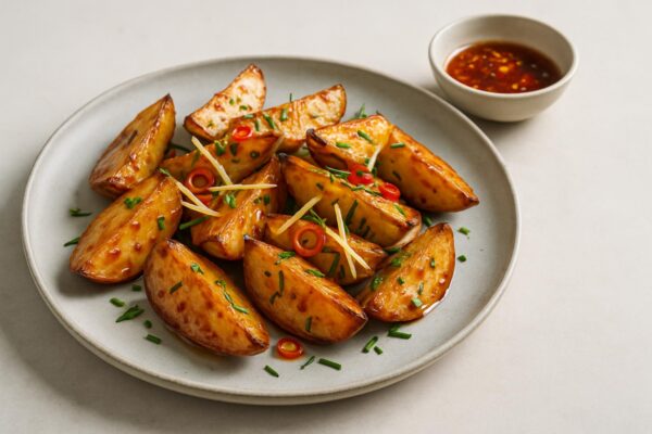 Rostad rotselleri med chili- och ingefärsglaze