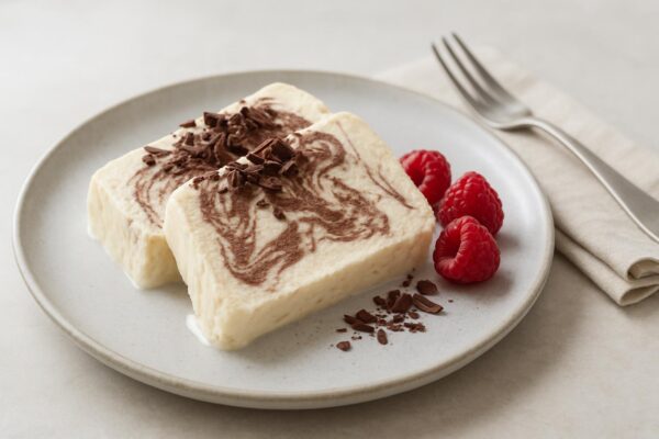Semifreddo med vanilj och choklad