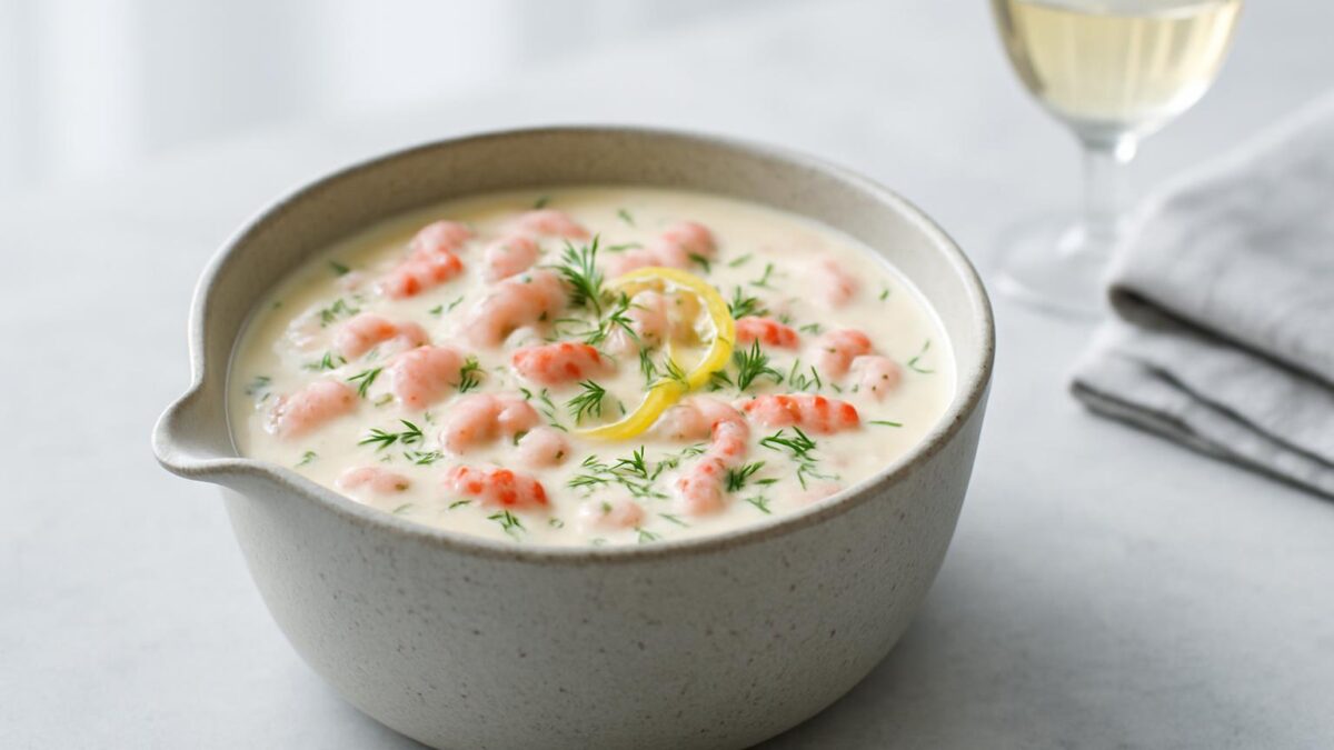 Skaldjurssås med vitt vin – krämig och fräsch havsdoft som gör vardagen lyxig och enkel.