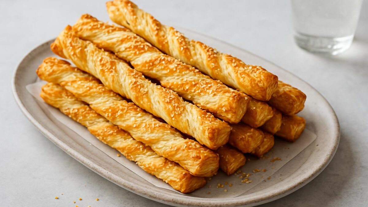 Smördegspinnar med parmesan och sesam den perfekta snacken till buffé och soppa.