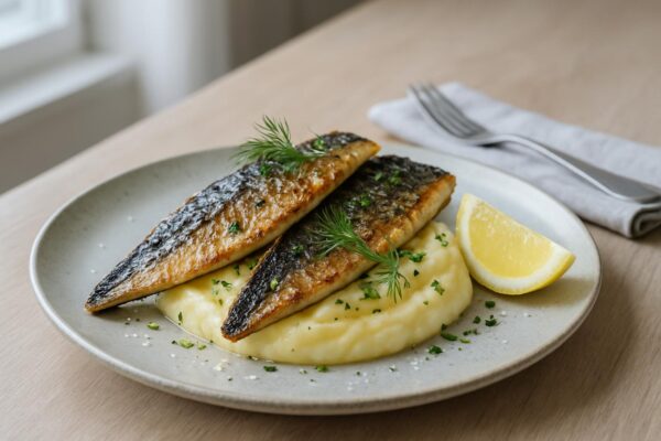 Stekt makrill med potatismos