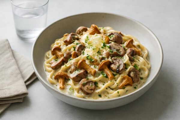 Svamppasta med grädde
