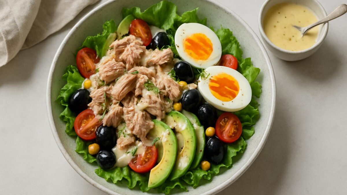 Tonfisksallad en fräsch lunch för lata dagar och snabb middag att njuta.