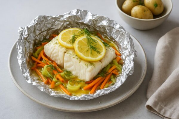 Torsk i folie med citron