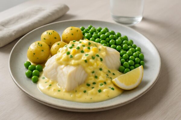 Torsk med äggsås