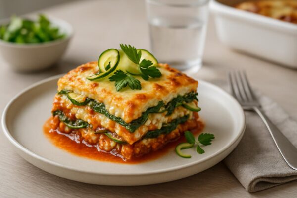 Vegetarisk lasagne med zucchini