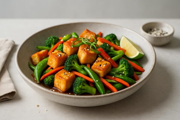 Vegetarisk wok med tofu