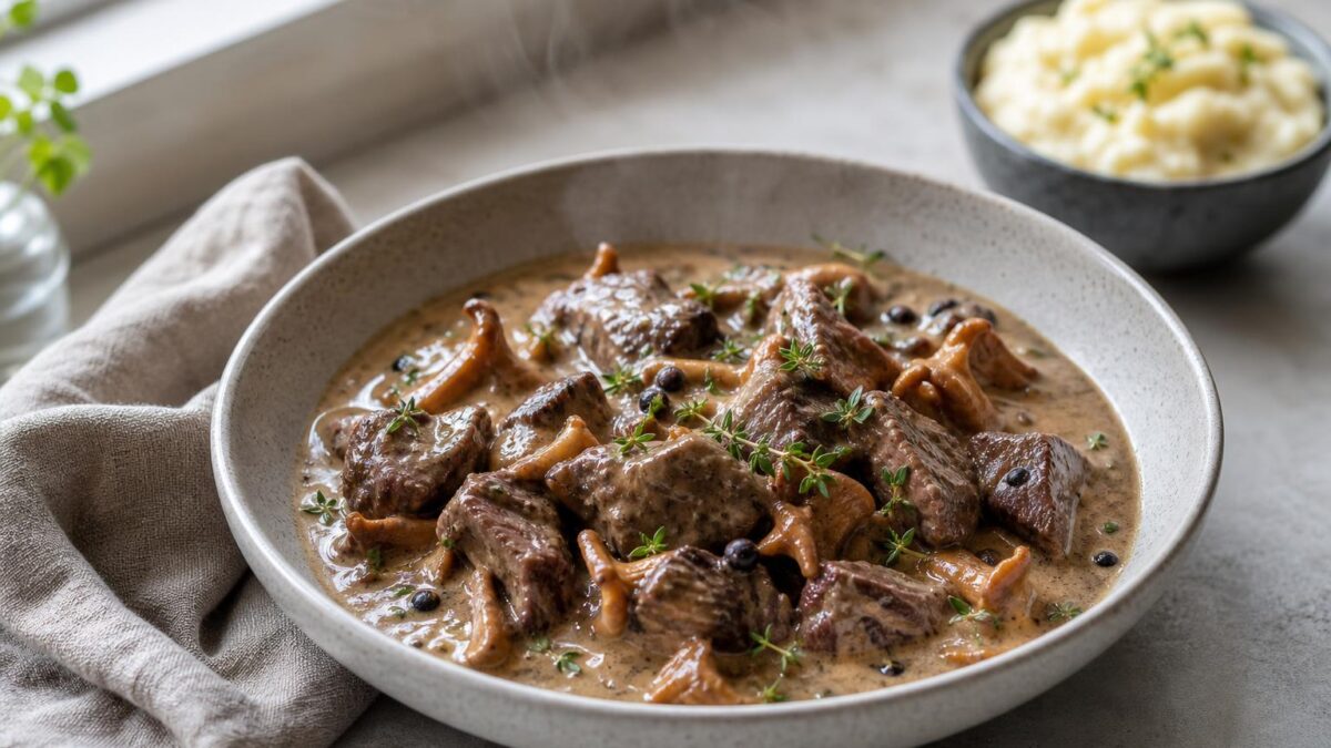 Viltgryta med svamp, en mustig höstmiddag som värmer hjärtat.