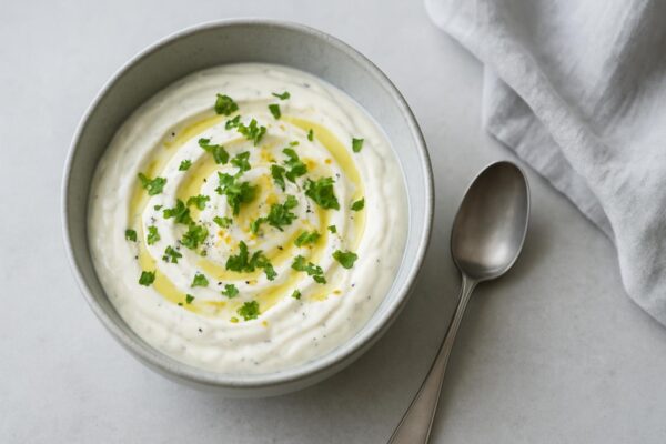 Vitlökssås med yoghurt